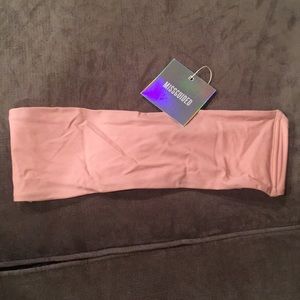 Nude strapless bikini top